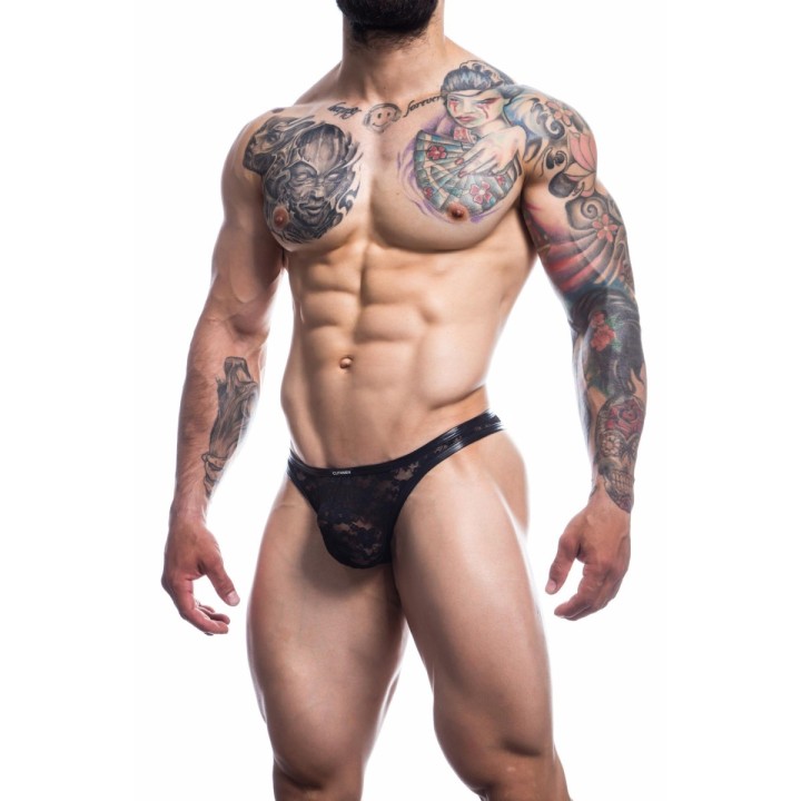 Schwarzer String Spitze L4CE03 von Cut4Men | Fesselliebe.de
