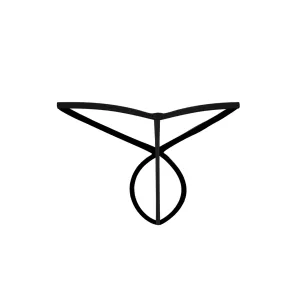 Schwarzer Crossed String C4MSPX24 von Cut4Men