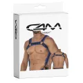 Schwarz/neoblauer Brust-Harness 05 von Cut4Men