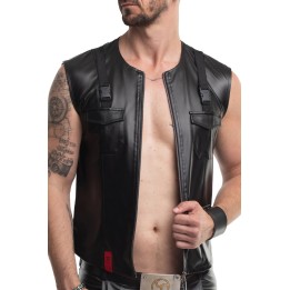 Herren Weste RMCamillo001 schwarz von Regnes Fetish Planet | Fesselliebe.de