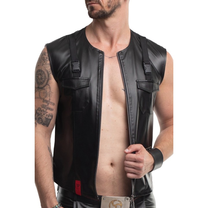 Herren Weste RMCamillo001 schwarz von Regnes Fetish Planet | Fesselliebe.de