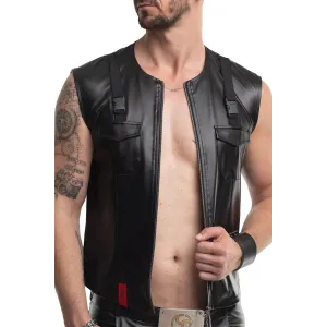 Herren Weste RMCamillo001 schwarz von Regnes Fetish Planet | Fesselliebe.de