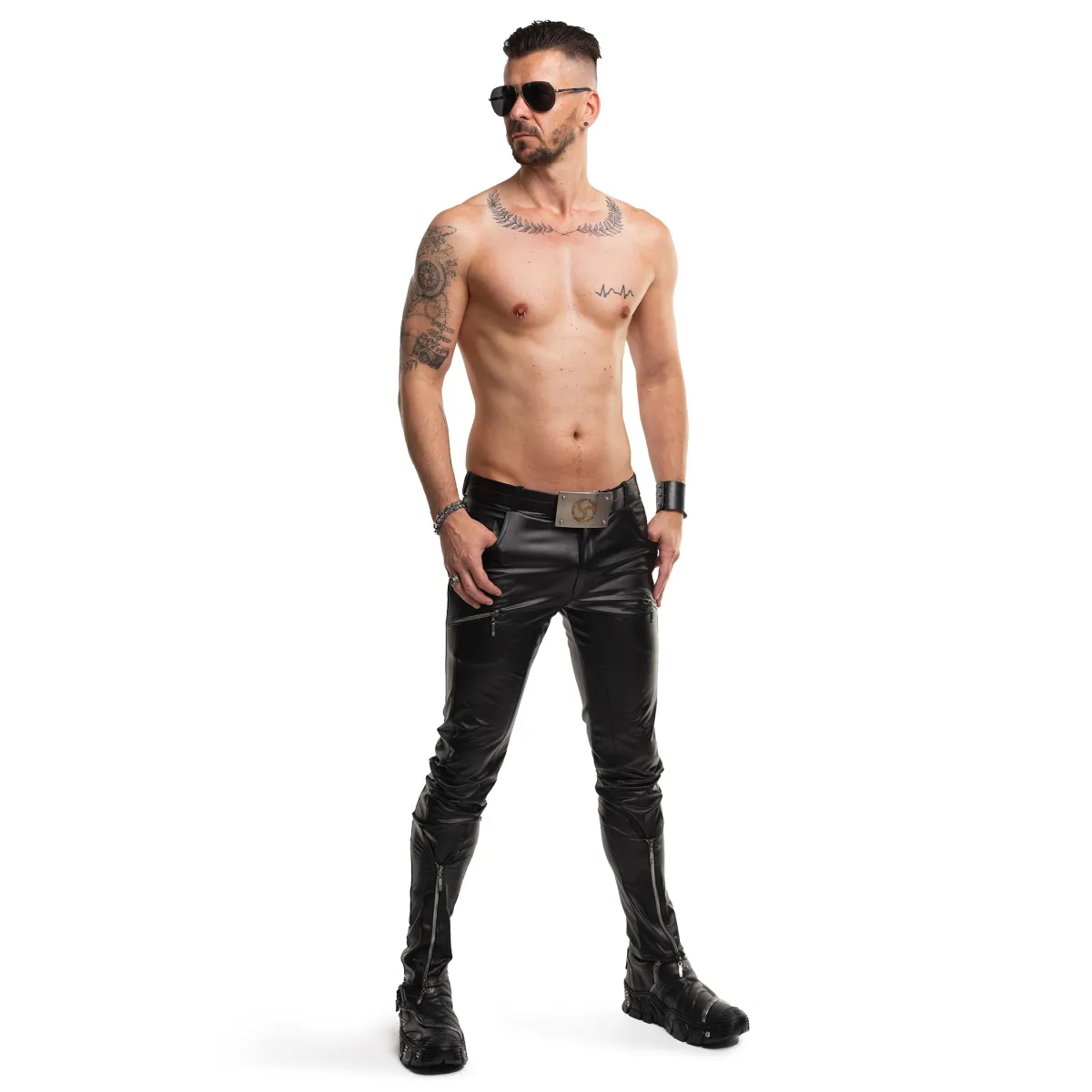 Lange Herren Hose RMGabriele001 schwarz von Regnes Fetish PLanet | Fesselliebe.de