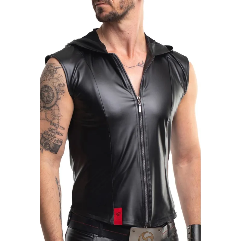 Herren Weste RMDario001 schwarz von Regnes Festish Planet | Fesselliebe.de