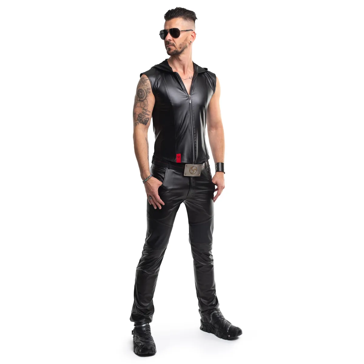 Herren Weste RMDario001 schwarz von Regnes Festish Planet | Fesselliebe.de