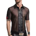 Herren Polo-Shirt RMUgo001 schwarz von Regnes Fetish Planet