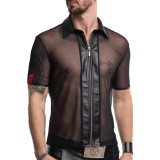 Herren Polo-Shirt RMUgo001 schwarz von Regnes Fetish Planet | Fesselliebe.de