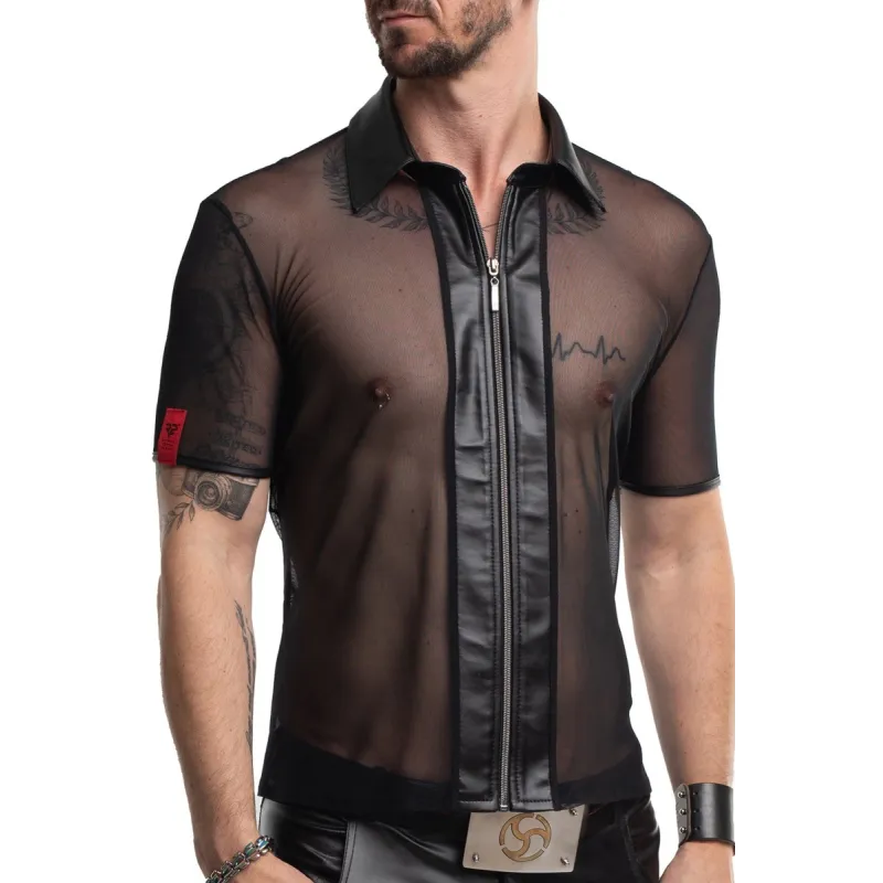 Herren Polo-Shirt RMUgo001 schwarz von Regnes Fetish Planet | Fesselliebe.de