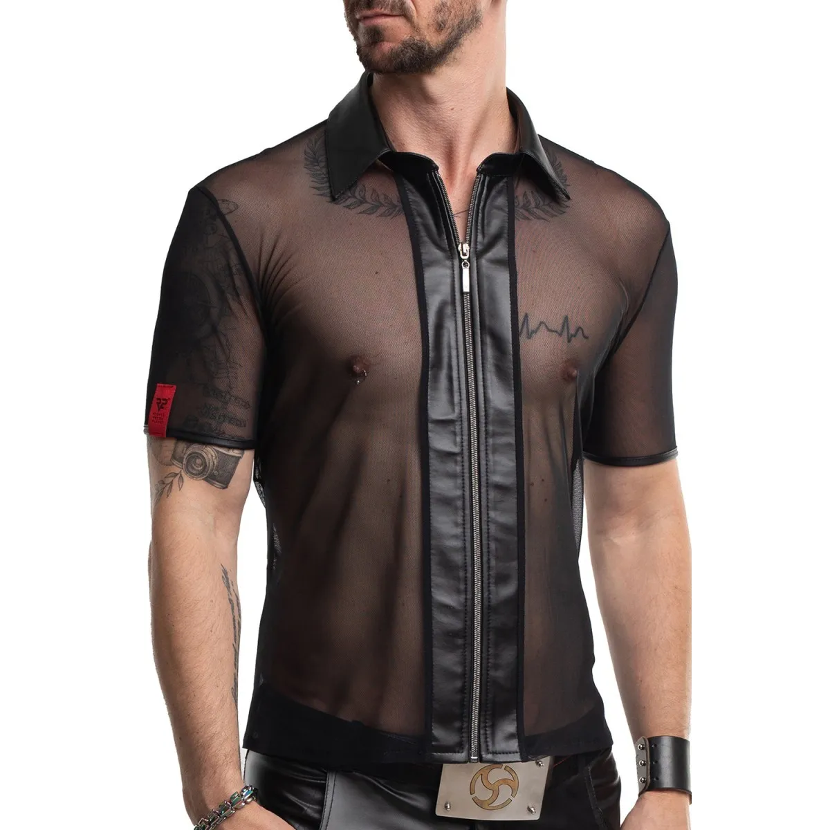 Herren Polo-Shirt RMUgo001 schwarz von Regnes Fetish Planet | Fesselliebe.de