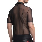 Herren Polo-Shirt RMUgo001 schwarz von Regnes Fetish Planet | Fesselliebe.de