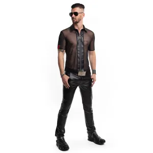 Herren Polo-Shirt RMUgo001 schwarz von Regnes Fetish Planet