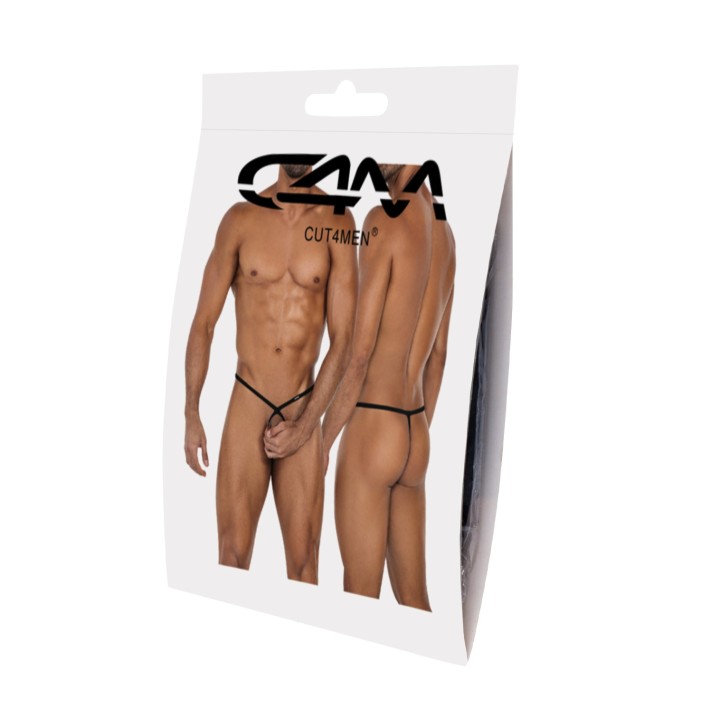 Schwarzer Wetlook Crossed String C4MSPX24 von Cut4Men | Fesselliebe.de