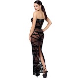 F358 langes Off-shoulder Kleid Bondesque von Noir Handmade | Fesselliebe.de