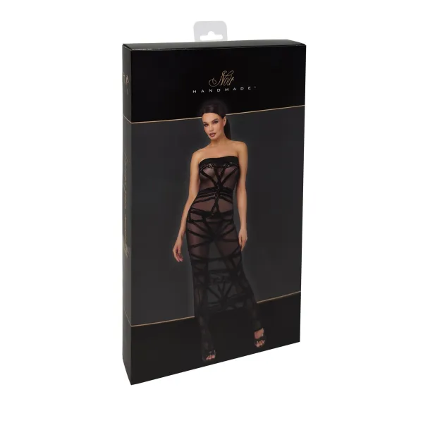 F358 langes Off-shoulder Kleid Bondesque von Noir Handmade | Fesselliebe.de