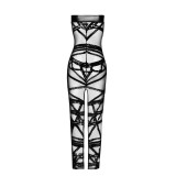 F358 langes Off-shoulder Kleid Bondesque von Noir Handmade | Fesselliebe.de
