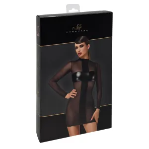 F369 Crossfire Netz und Wetlook Minikleid von Noir Handmade