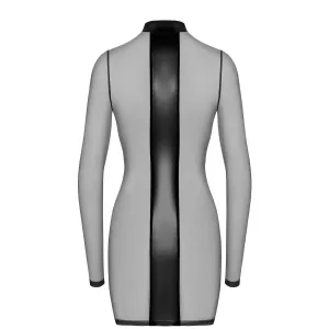 F369 Crossfire Netz und Wetlook Minikleid von Noir Handmade