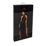 F372 langes Kleid Onyx Twin-slit von Noir Handmade | Fesselliebe.de