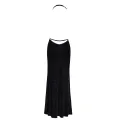 F373 langes Kleid Onyx Liquid von Noir Handmade