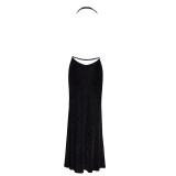 F373 langes Kleid Onyx Liquid von Noir Handmade | Fesselliebe.de