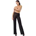 F374 Onyx Sheer Palazzo Hose von Noir Handmade