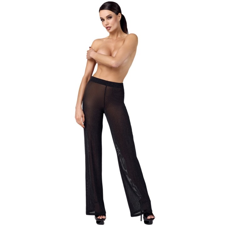 F374 Onyx Sheer Palazzo Hose von Noir Handmade | Fesselliebe.de