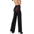 F374 Onyx Sheer Palazzo Hose von Noir Handmade