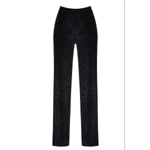 F374 Onyx Sheer Palazzo Hose von Noir Handmade