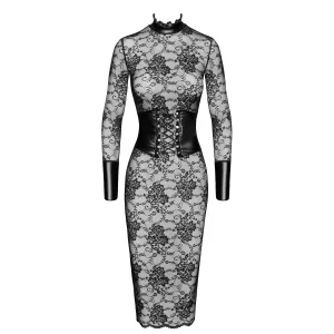 F375 halblanges Kleid Noirelle aus Spitze von Noir Handmade