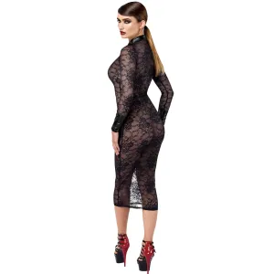 F376 halblanges Kleid Noirelle aus Spitze von Noir Handmade