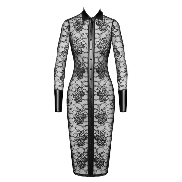 F376 halblanges Kleid Noirelle aus Spitze von Noir Handmade | Fesselliebe.de