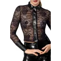 F377 Noirelle Lace Button-up Shirt von Noir Handmade