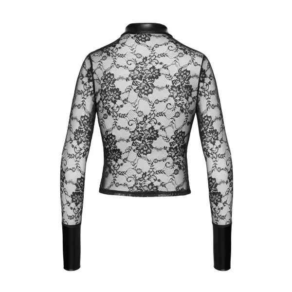 F377 Noirelle Lace Button-up Shirt von Noir Handmade | Fesselliebe.de