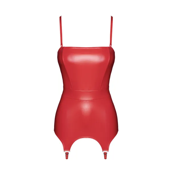 F368 Bombshell Fierce Corsagen-Kleid rot von Noir Handmade Kink Royal Collection | Fesselliebe.de