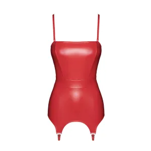 F368 Bombshell Fierce Corsagen-Kleid rot von Noir Handmade Kink Royal Collection