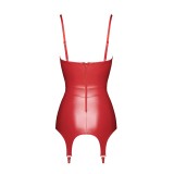 F368 Bombshell Fierce Corsagen-Kleid rot von Noir Handmade Kink Royal Collection | Fesselliebe.de