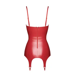 F368 Bombshell Fierce Corsagen-Kleid rot von Noir Handmade Kink Royal Collection