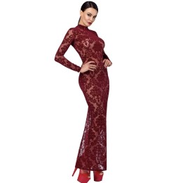 F383 Langes Flockkleid Kink Royal von Noir Handmade | Fesselliebe.de