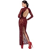 F383 Langes Flockkleid Kink Royal von Noir Handmade | Fesselliebe.de