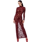 F383 Langes Flockkleid Kink Royal von Noir Handmade | Fesselliebe.de