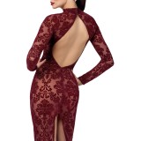F383 Langes Flockkleid Kink Royal von Noir Handmade | Fesselliebe.de