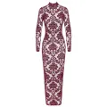 F383 Langes Flockkleid Kink Royal von Noir Handmade
