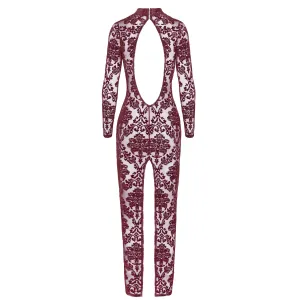 F383 Langes Flockkleid Kink Royal von Noir Handmade