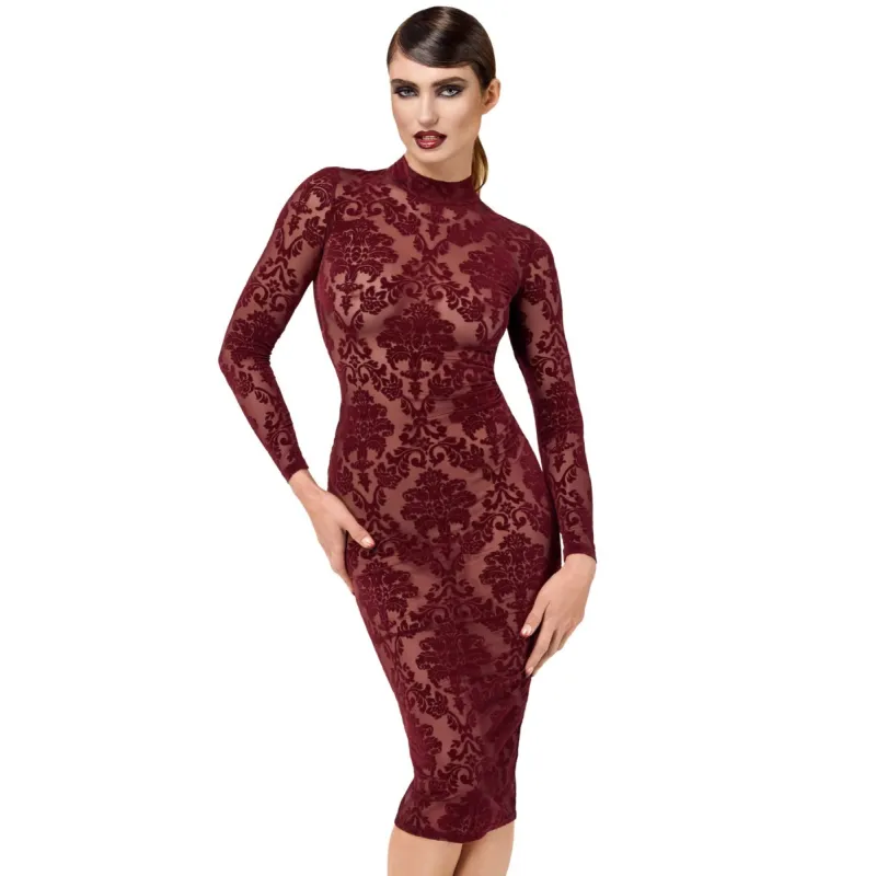 F384 halblanges Flockkleid Kink Royal von Noir Handmade | Fesselliebe.de