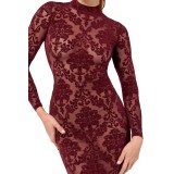 F384 halblanges Flockkleid Kink Royal von Noir Handmade | Fesselliebe.de