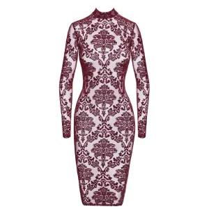 F384 halblanges Flockkleid Kink Royal von Noir Handmade