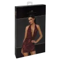 F385 Minikleid Kink Royal mit Wasserfallausschnitt von Noir Handmade