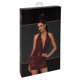 F385 Minikleid Kink Royal mit Wasserfallausschnitt von Noir Handmade | Fesselliebe.de