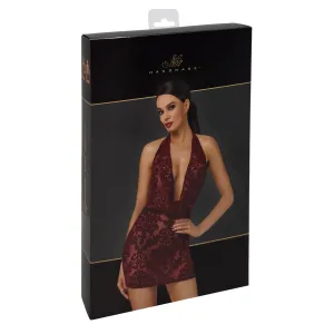 F385 Minikleid Kink Royal mit Wasserfallausschnitt von Noir Handmade