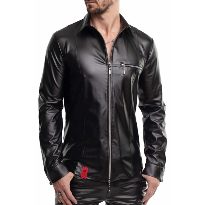 Langarm Herren Shirt RMPasquale001 schwarz von Regnes Fetish PLanet | Fesselliebe.de